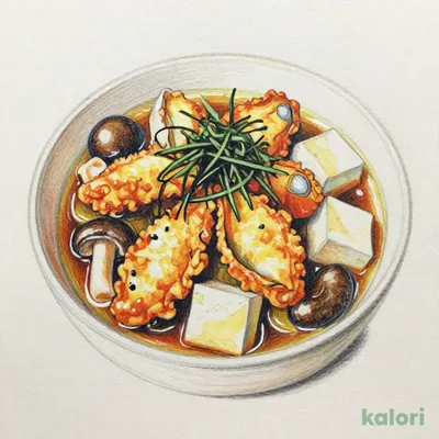 牡蠣フライとおぼろ豆富のおろし煮