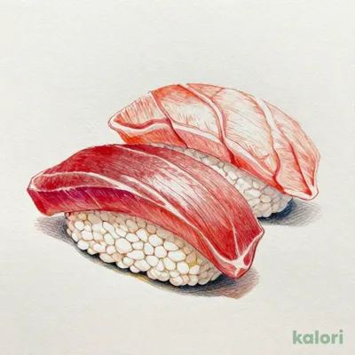 鮪づくし三貫盛り(中とろ、赤身、とろびんちょう)