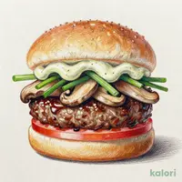 山葵タルタル舞茸ビーフバーガー