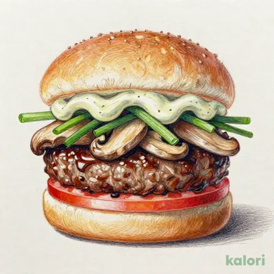 山葵タルタル舞茸ビーフバーガー