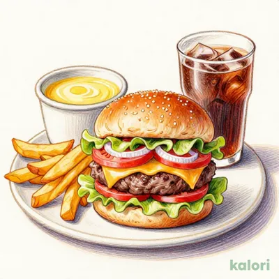 ダブル絶品ビーフバーガースープ付きセット