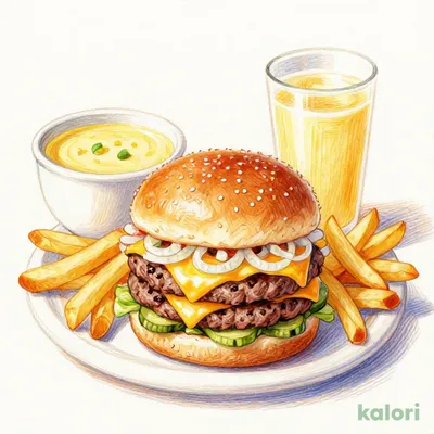 ダブル絶品チーズバーガースープ付きセット