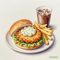 タルタルチキンバーガーランチセット