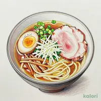 Cold Ramen with Seasoned Egg and Grated Daikon