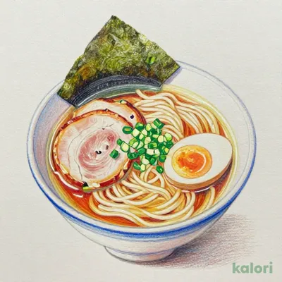 Light Tonkotsu Soy Sauce Ramen with Pork Back Fat
